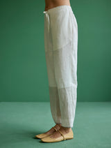 June Metallic Linen Pant - Ivory