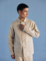 Ansh Forever Linen Shacket - Earth