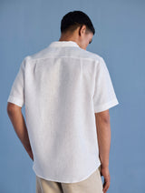 Kai Pintuck Linen Shirt - White