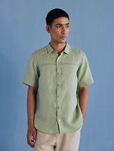 Kai Pintuck Linen Shirt - Mint