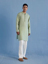 Jay Forever Linen Kurta - Mint