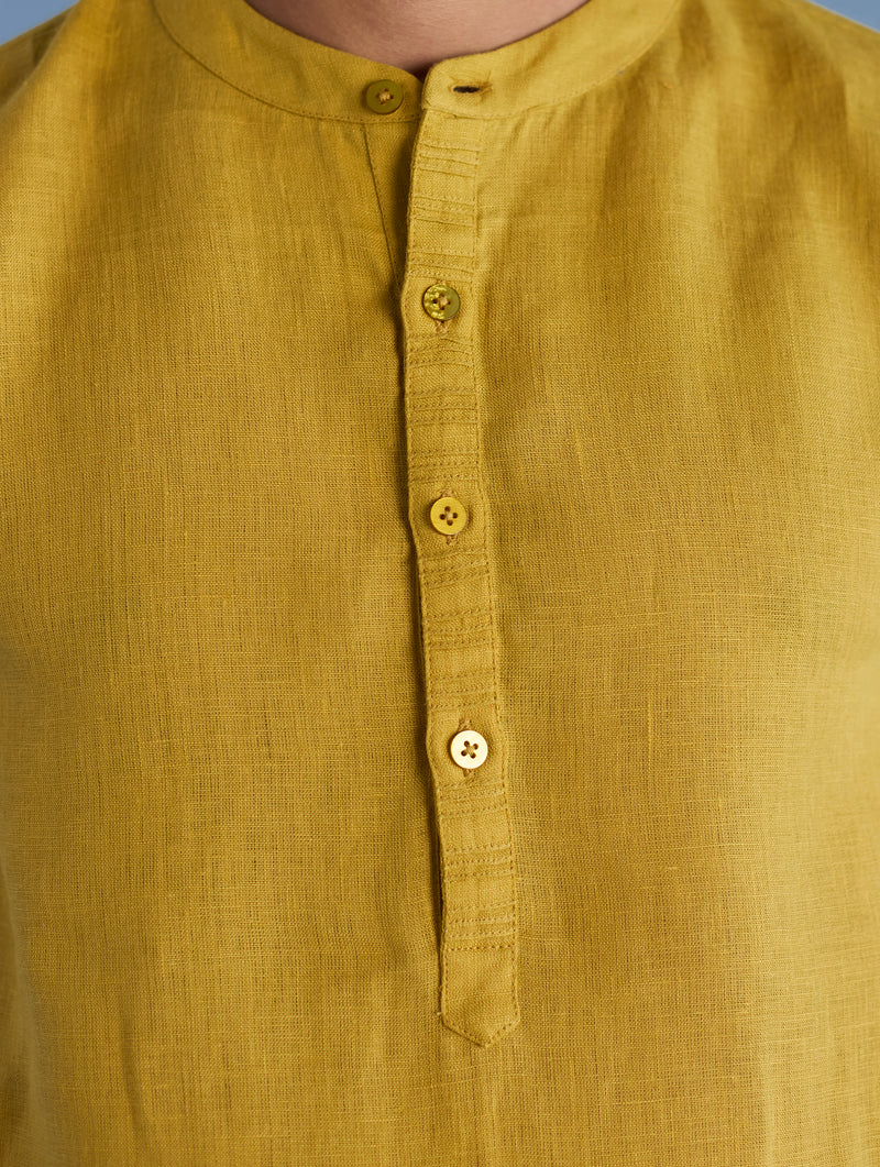 Jay Forever Linen Kurta - Ochre