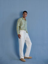 Kabo Floral Linen Shirt - Mint