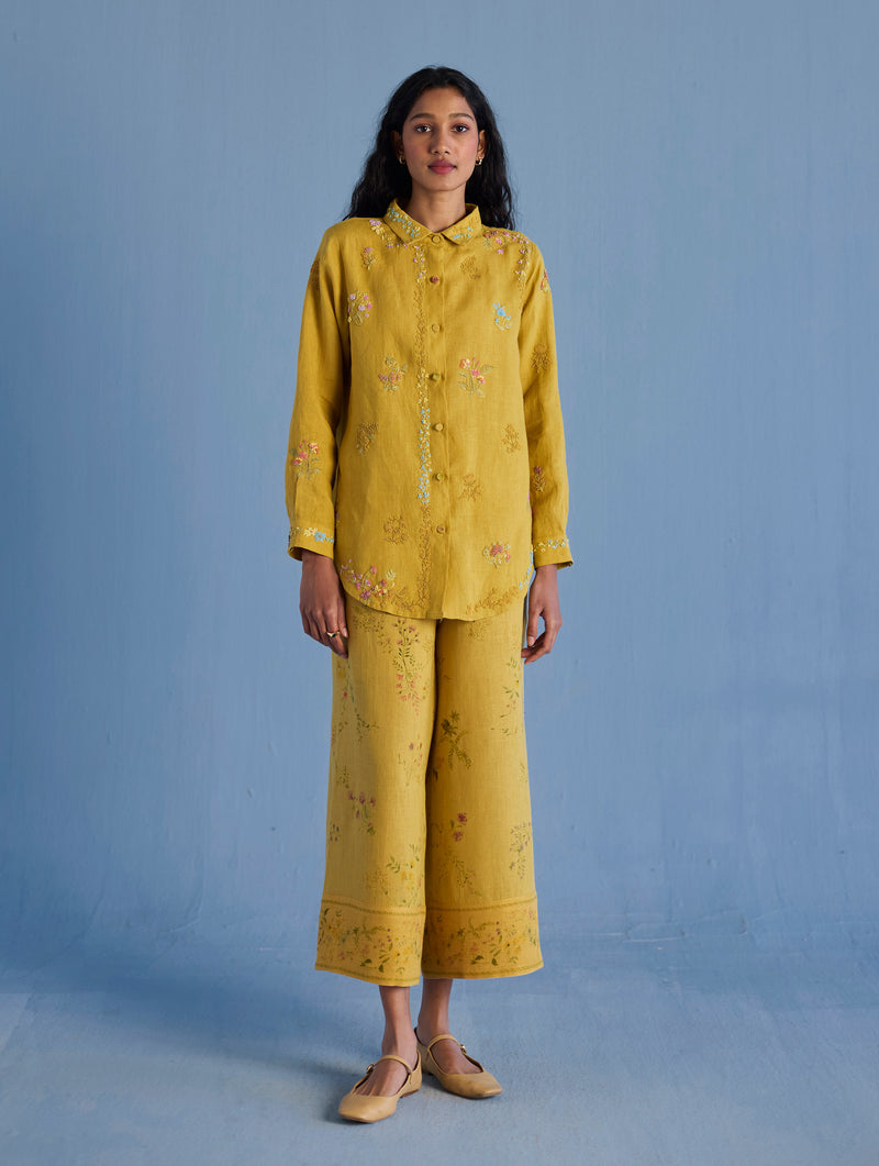 Alila Embroidered Oversized Co-ord Set -  Ochre