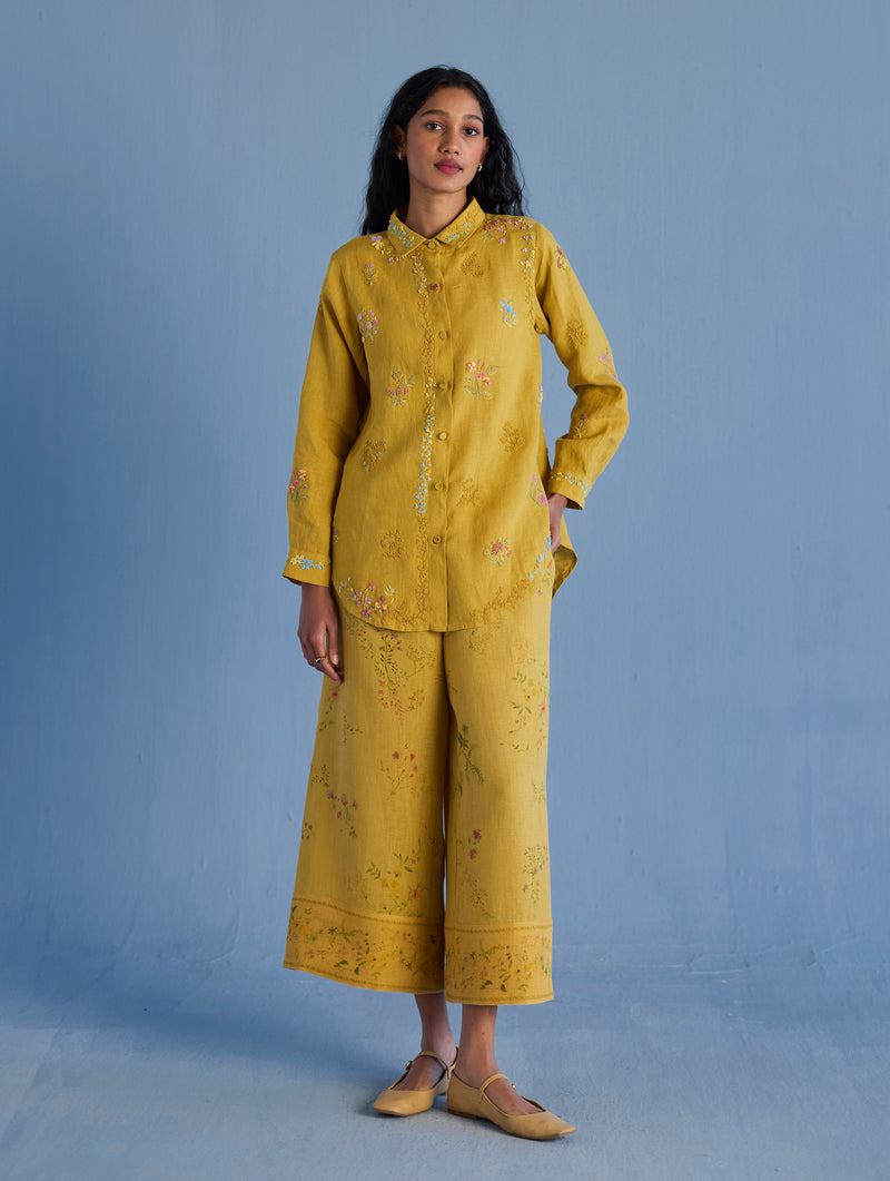 Alila Embroidered Oversized Co-ord Set -  Ochre