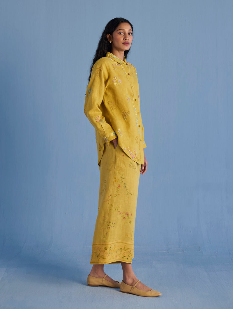 Alila Embroidered Oversized Co-ord Set -  Ochre