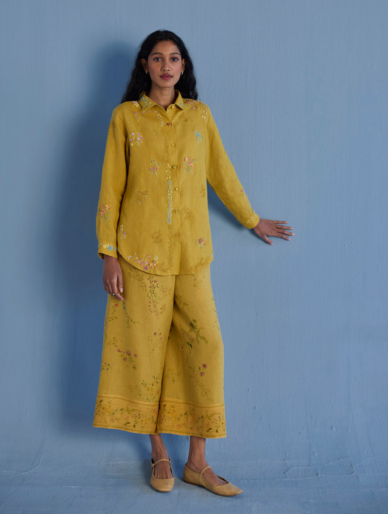 Alila Embroidered Oversized Co-ord Set -  Ochre