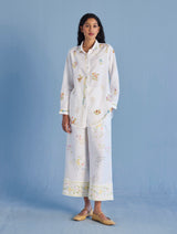 Alila Embroidered Oversized Co-ord Set -  White