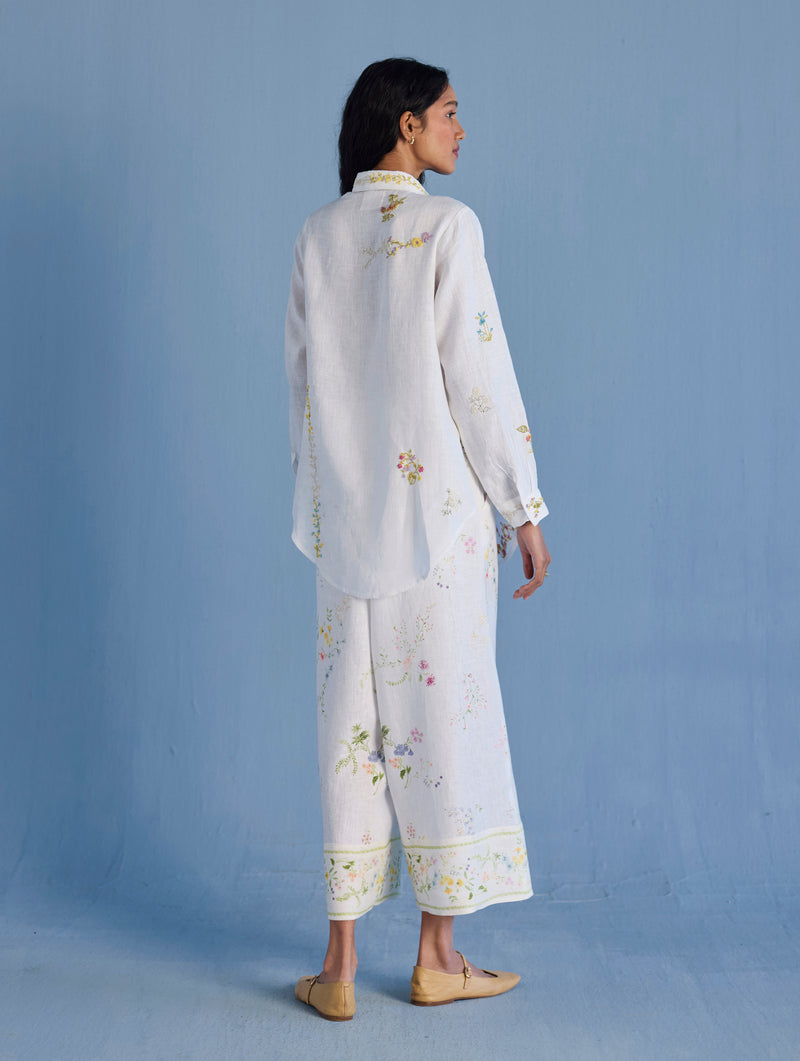 Alila Embroidered Oversized Co-ord Set -  White