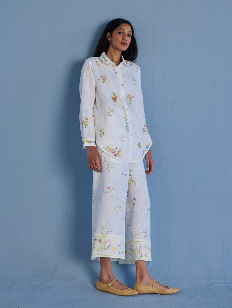 Alila Embroidered Oversized Co-ord Set -  White