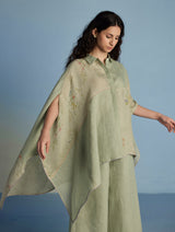 Osho Patchwork Kaftan Shirt - Mint