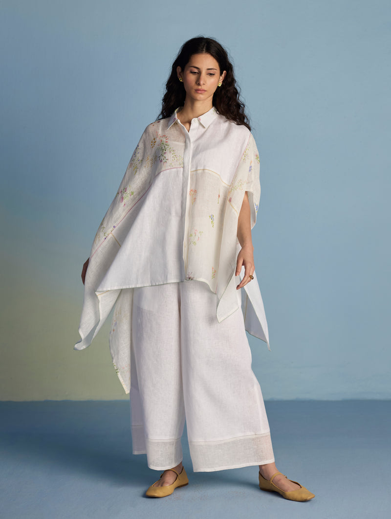 Osho Patchwork Kaftan Co-ord Set - White