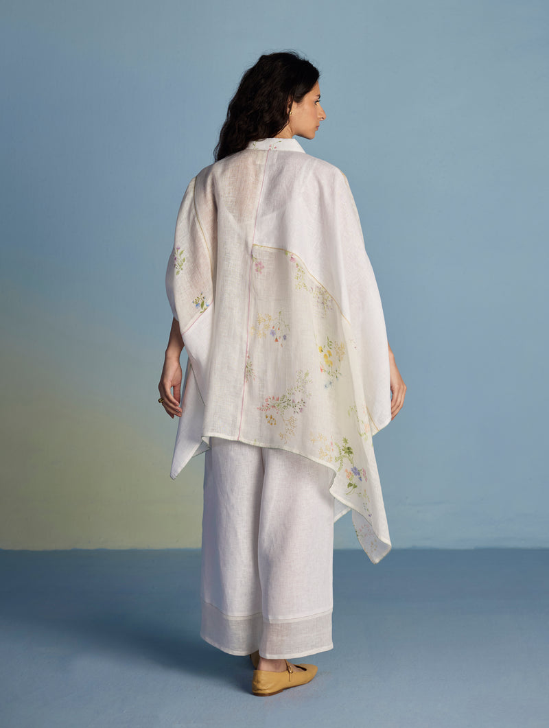 Osho Patchwork Kaftan Shirt - White