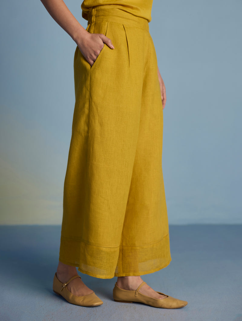 Mapa Linen Culottes - Ochre