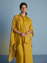 Osho Patchwork Kaftan Shirt - Ochre