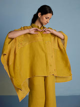 Osho Patchwork Kaftan Shirt - Ochre