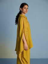 Osho Patchwork Kaftan Shirt - Ochre