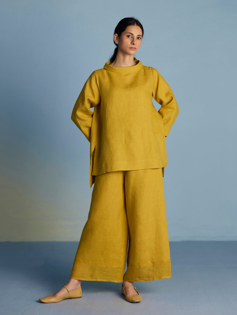 Mapa Linen Culottes - Ochre