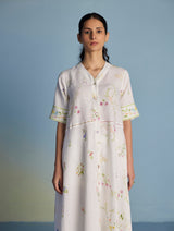 Inoya Shirt Kurta with Handkerchief Hem - White