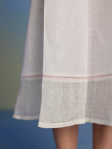 Ita Pleated Linen Dress - White