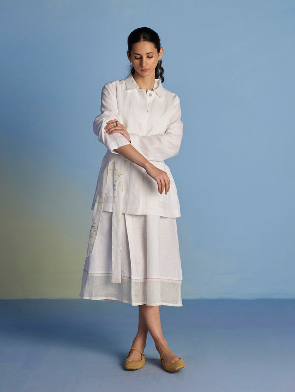 Nobu Signature Summer Linen Jacket - White