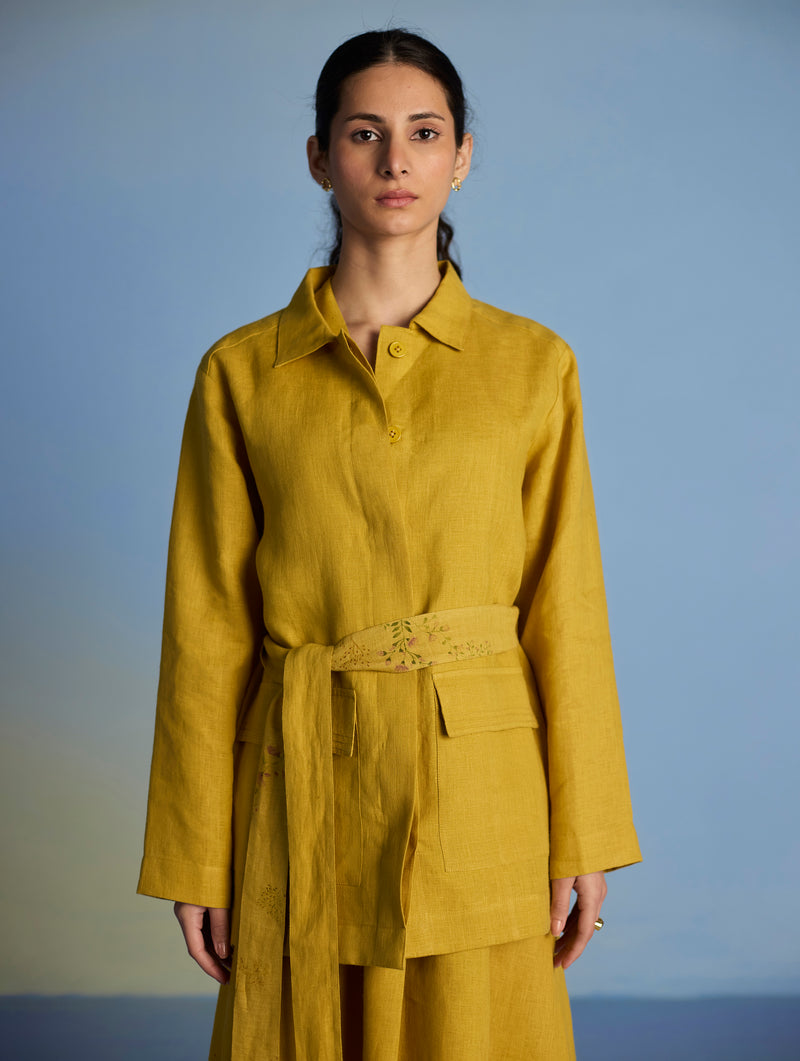 Nobu Signature Summer Linen Jacket - Ochre