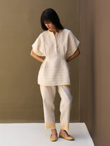 Kia Stripe Linen Co-ord Set - Natural