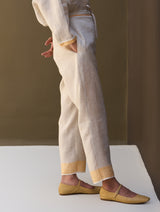 Isla Border Linen Co-ord Set - Natural