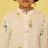 Zinnia Botanical Linen Shirt - Ivory