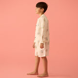 Ivan Floral Linen Shirt- Ivory