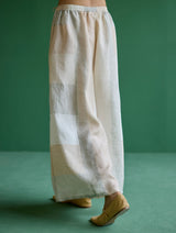 Nia Metallic Linen Culottes - Ivory