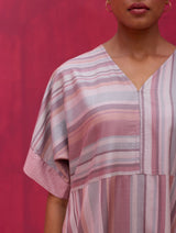 Inca Silk Kaftan Dress - Lavender