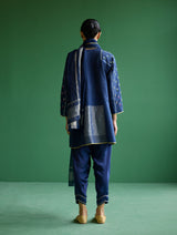 Ennya Hand-Embroidered Kurta Set - Navy