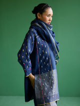 Ennya Hand-Embroidered Kurta Set - Navy