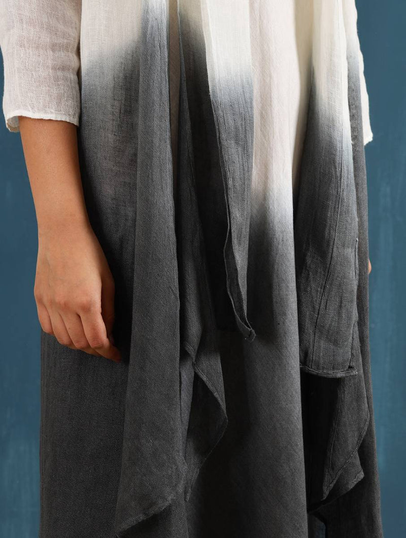 Kiya Ombre Hand-Dyed Linen Dress and Jacket