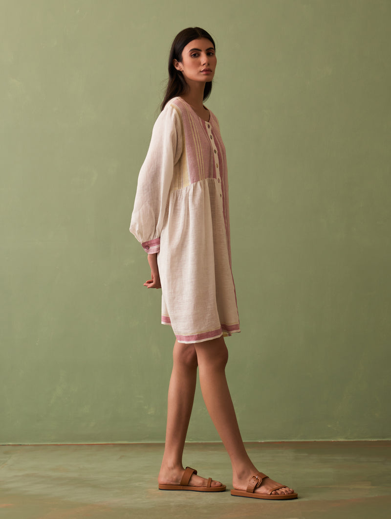 Kari Linen Dress - Ivory